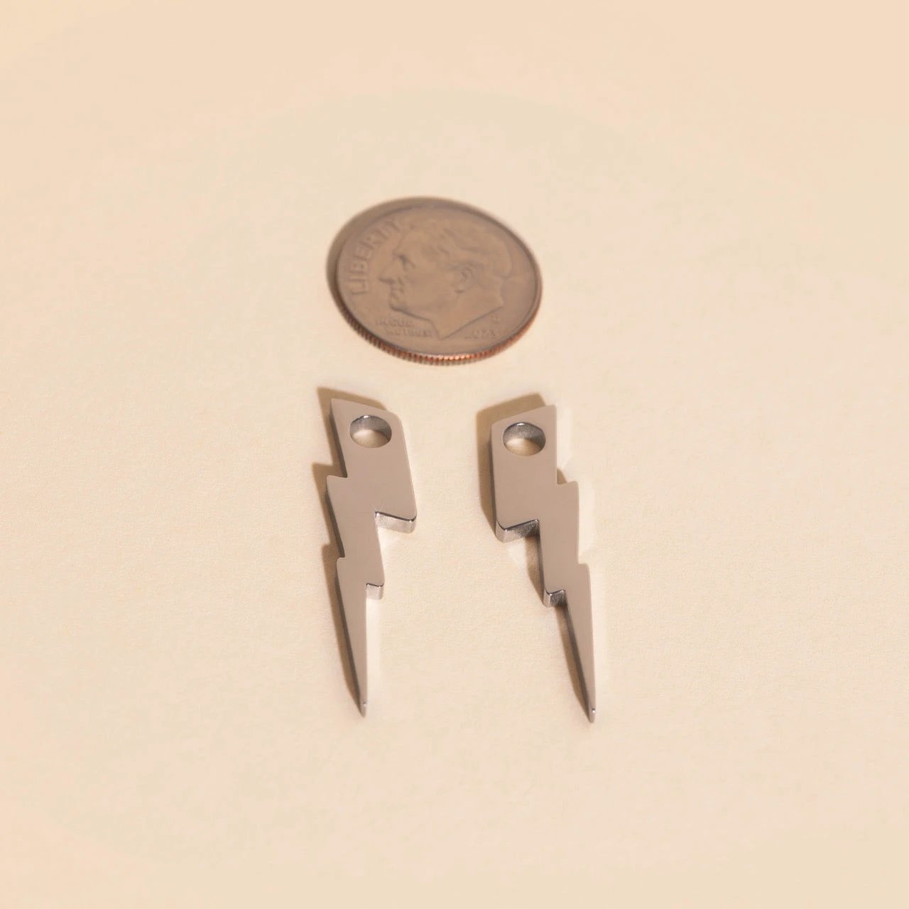 Lightning Bolt Huggie Hoop Charms by Oh Clementine