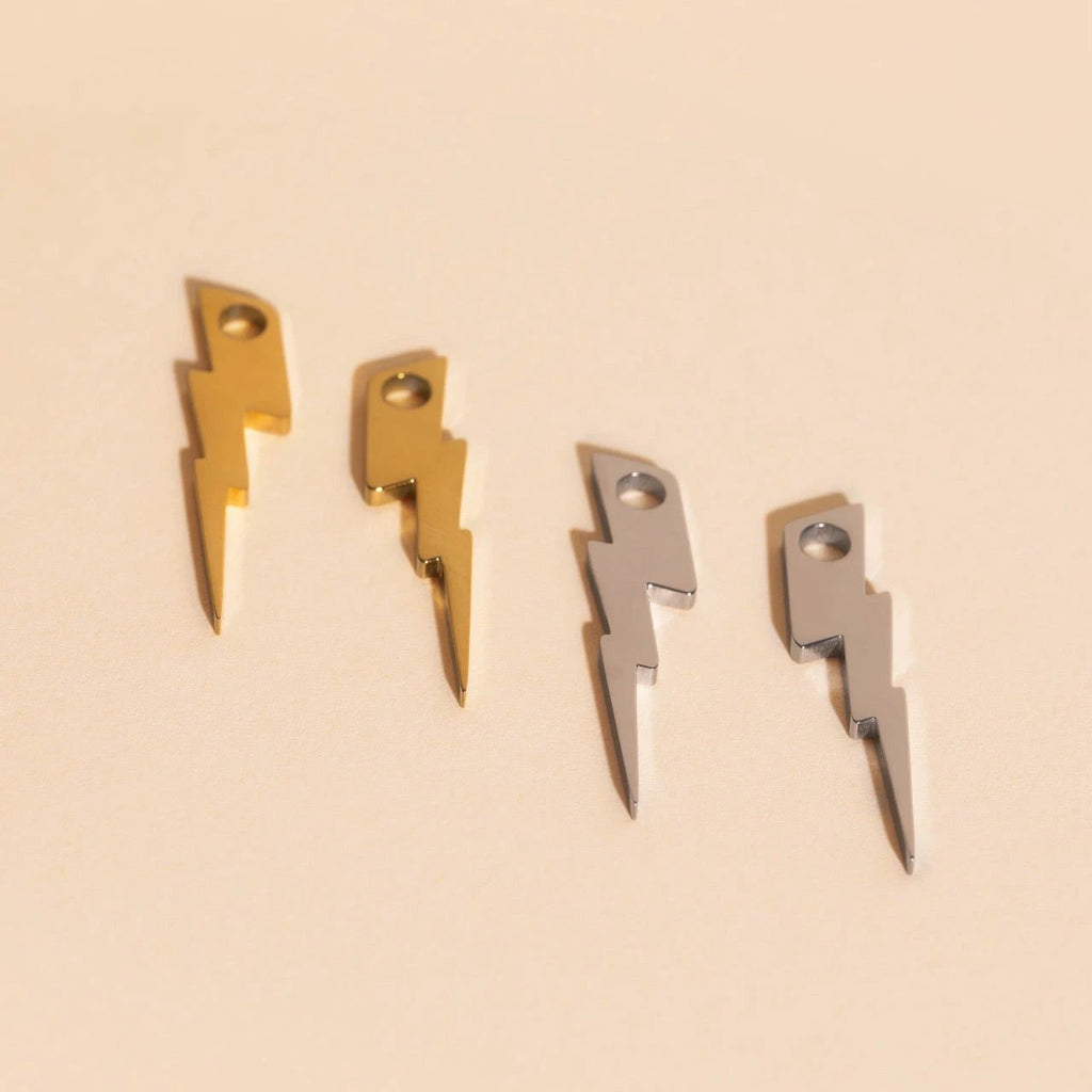 Lightning Bolt Huggie Hoop Charms by Oh Clementine