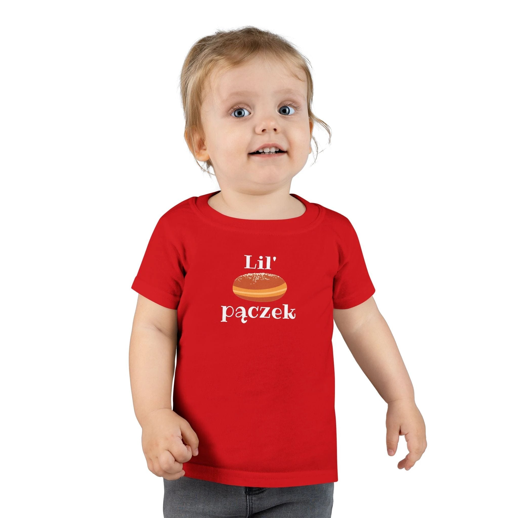 Lil' pączek Toddler T-shirt, cute Polish paczki tee