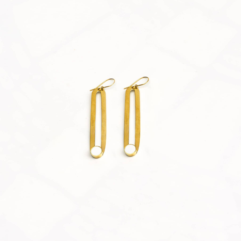 Lila Crosby Drop Hoops Earring Earrings La Vie Bien Lila Crosby Drop Hoops Earring