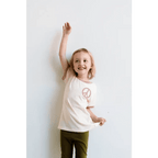 Lilac Peace Embroidered Ringer for Kids by Polished Prints