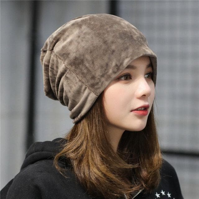 Lilian Velvet Beanie Hat