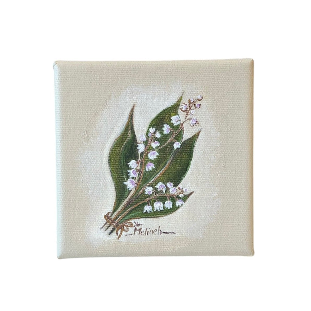 Lily of The Valley Painting Canvas Art La Vie Bien Lily of The Valley Painting
