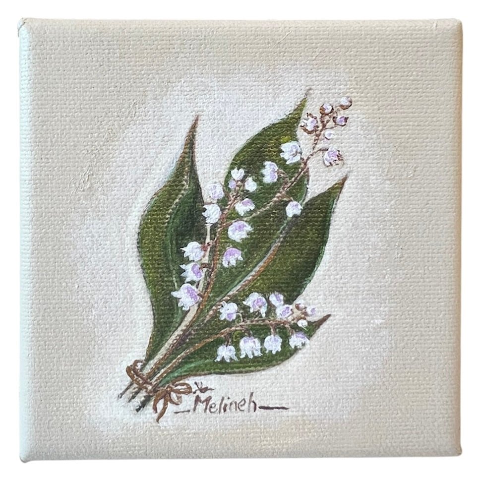 Lily of The Valley Painting Canvas Art La Vie Bien Lily of The Valley Painting