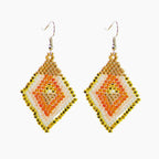Lily Seed Bead Diamond Earrings - Guatemala Jewelry La Vie Bien Lily Seed Bead Diamond Earrings - Guatemala