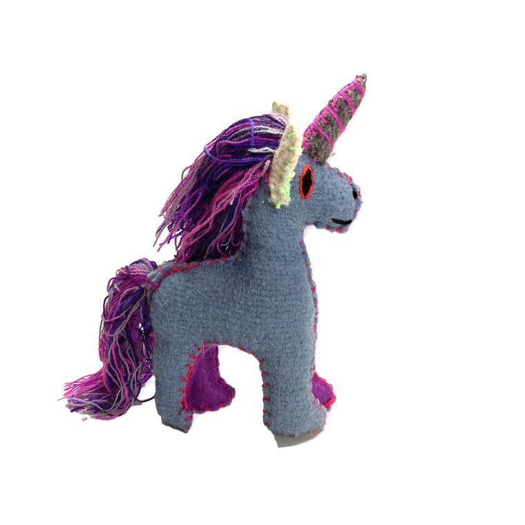 Lily the Unicorn: Repurposed Wool Boho Decor - Mexico Decor La Vie Bien Lily the Unicorn: Repurposed Wool Boho Decor - Mexico
