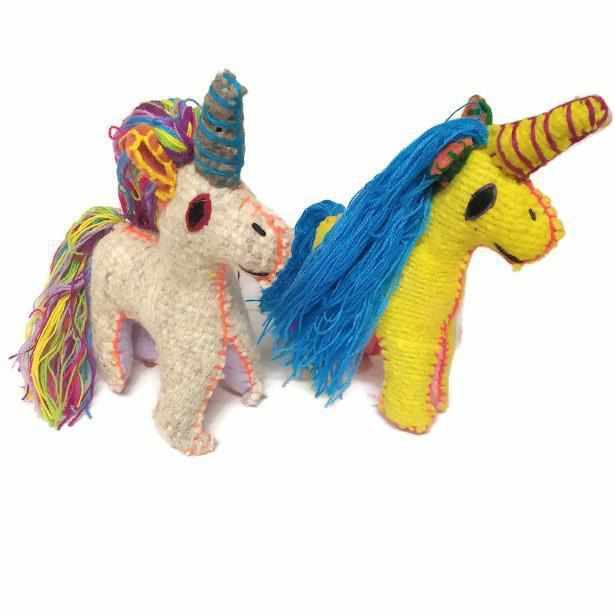 Lily the Unicorn: Repurposed Wool Boho Decor - Mexico Decor La Vie Bien Lily the Unicorn: Repurposed Wool Boho Decor - Mexico