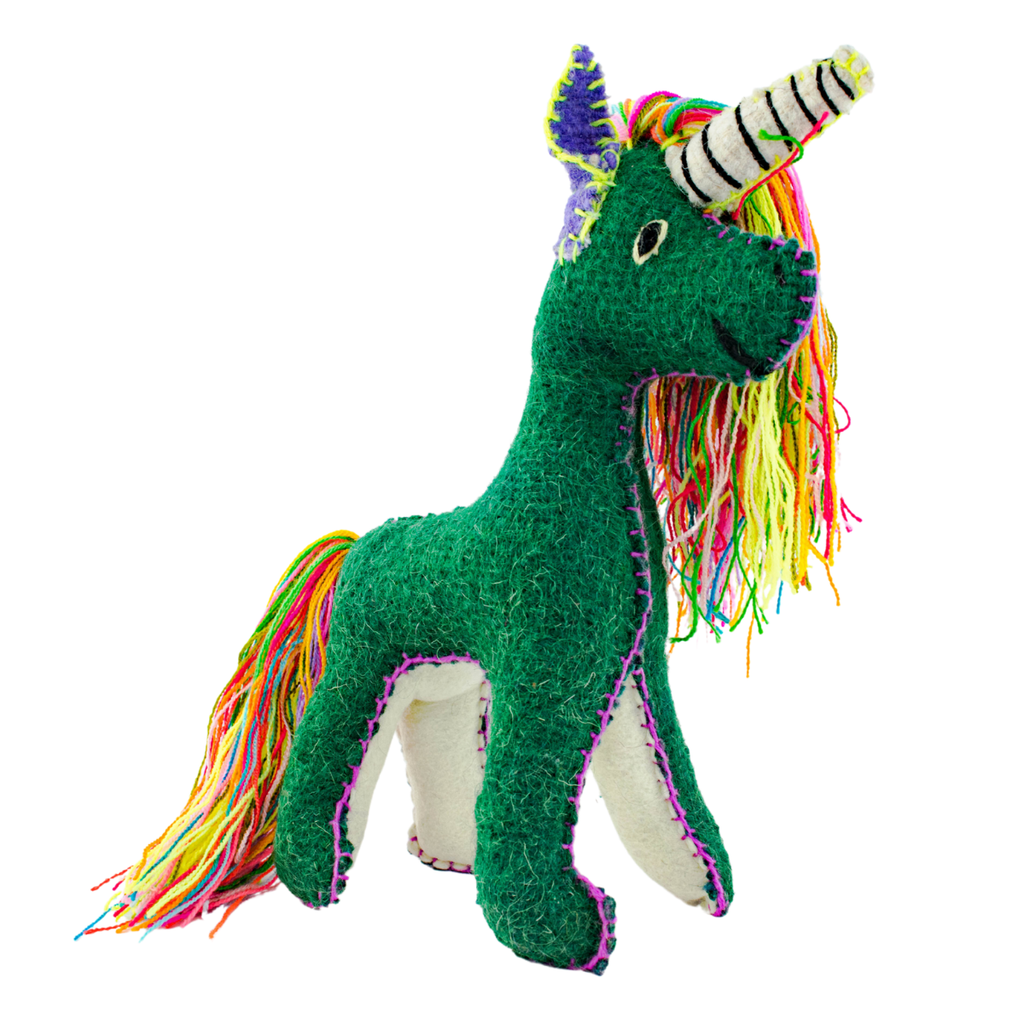 Lily the Unicorn: Repurposed Wool Boho Decor - Mexico Decor La Vie Bien Lily the Unicorn: Repurposed Wool Boho Decor - Mexico