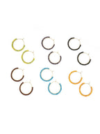 Limited Edition Iris Ceramic Hoop Earrings