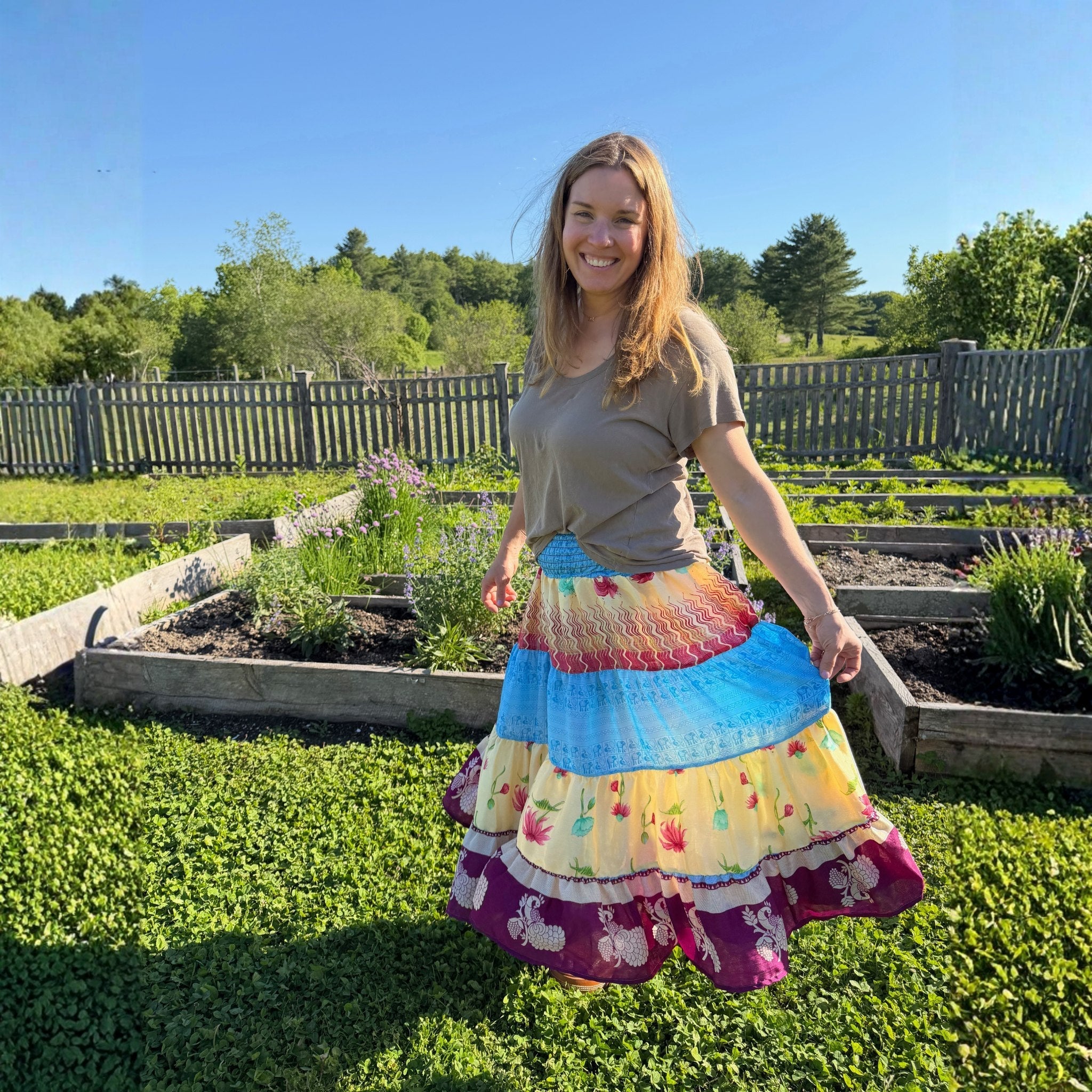 Limited Edition: Woodstock Dreams Fiesta Sunset Skirt Clothing and Accessories La Vie Bien Limited Edition: Woodstock Dreams Fiesta Sunset Skirt