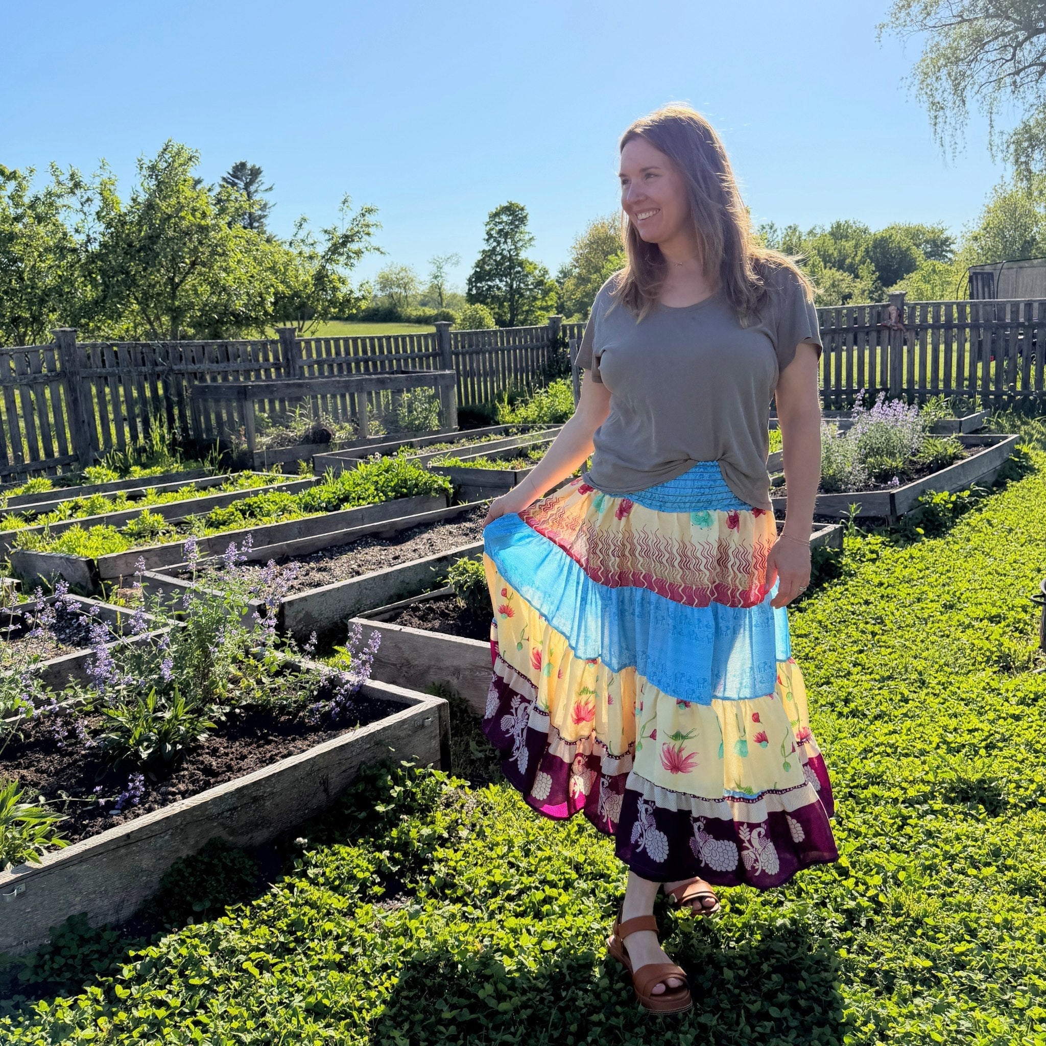 Limited Edition: Woodstock Dreams Fiesta Sunset Skirt Clothing and Accessories La Vie Bien Limited Edition: Woodstock Dreams Fiesta Sunset Skirt