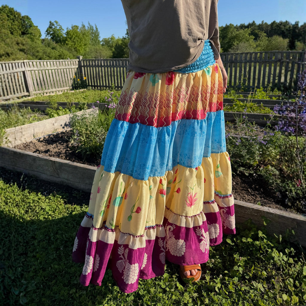Limited Edition: Woodstock Dreams Fiesta Sunset Skirt Clothing and Accessories La Vie Bien Limited Edition: Woodstock Dreams Fiesta Sunset Skirt