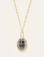 Linden Necklace 30" Carver Hematite Jewelry La Vie Bien Linden Necklace 30" Carver Hematite