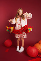 Linen Cherry Strappy Kid Dress Dresses La Vie Bien Linen Cherry Strappy Kid Dress