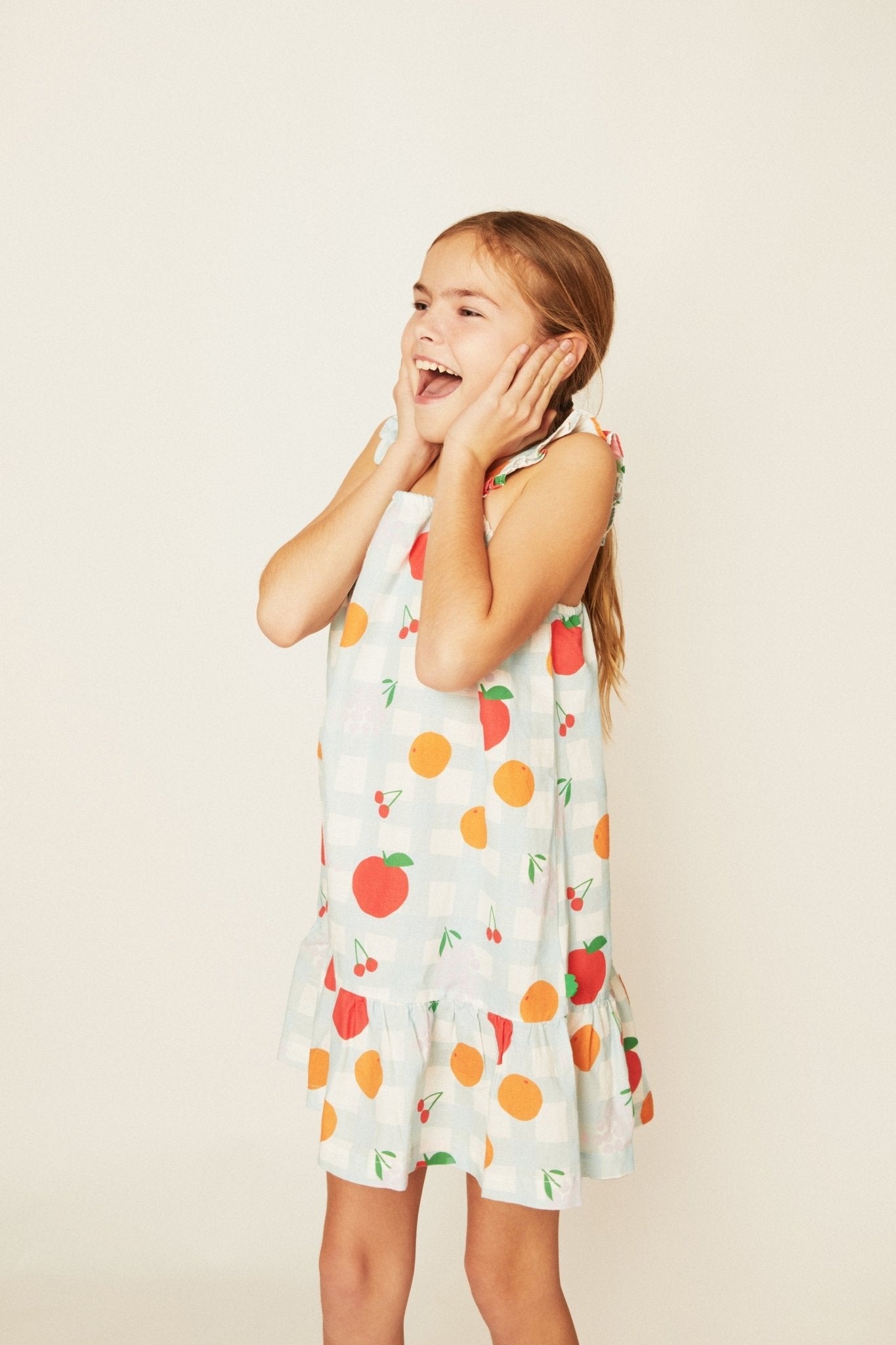 Linen Picnic Kid Ruffle Dress Dresses La Vie Bien Linen Picnic Kid Ruffle Dress