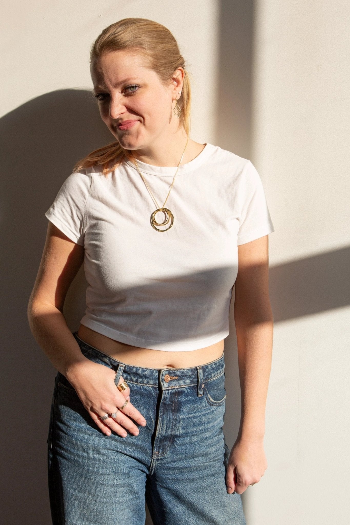 Linked Rings Pendant Necklace