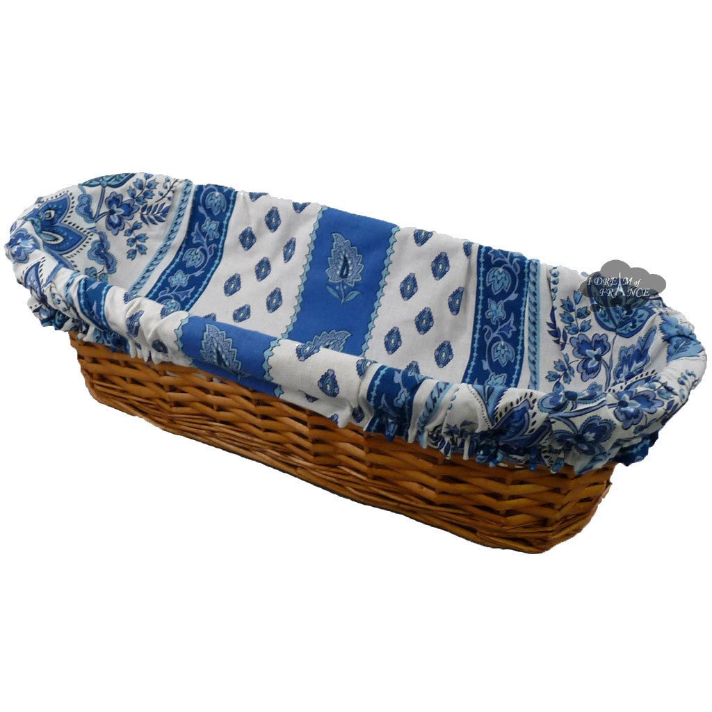 Lisa White French Baguette Basket with Removable Liner by Le Cluny Bread basket La Vie Bien Lisa White French Baguette Basket with Removable Liner by Le Cluny