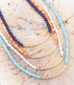 Little Bit Turquoise Golden Bar Necklace