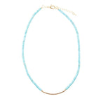 Little Bit Turquoise Golden Bar Necklace
