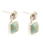 Little Bits Blue Turquoise Post Sterling Silver Earrings Earrings La Vie Bien Little Bits Blue Turquoise Post Sterling Silver Earrings