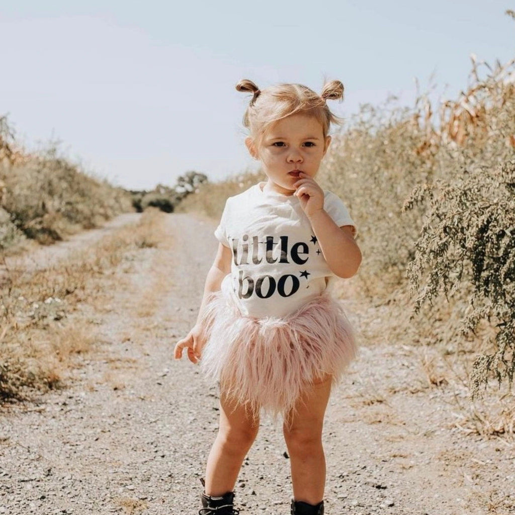 Little Boo toddler and youth tee shirt, Halloween collection by Benny and Ray Apparel