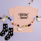 Little Boo toddler and youth tee shirt, Halloween collection by Benny and Ray Apparel