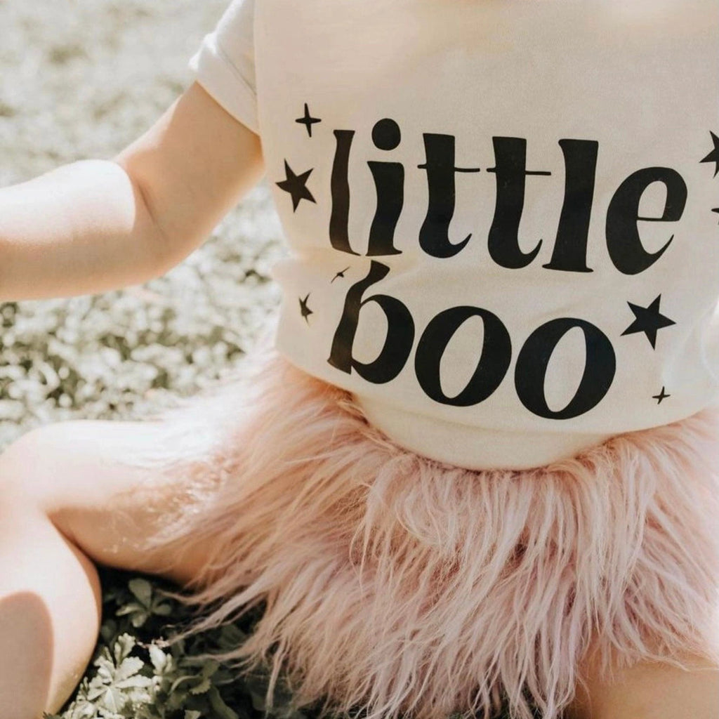 Little Boo toddler and youth tee shirt, Halloween collection by Benny and Ray Apparel