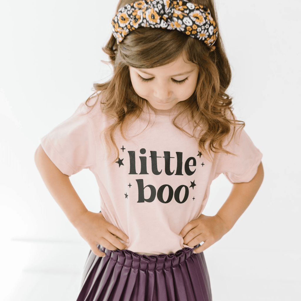 Little Boo toddler and youth tee shirt, Halloween collection by Benny and Ray Apparel