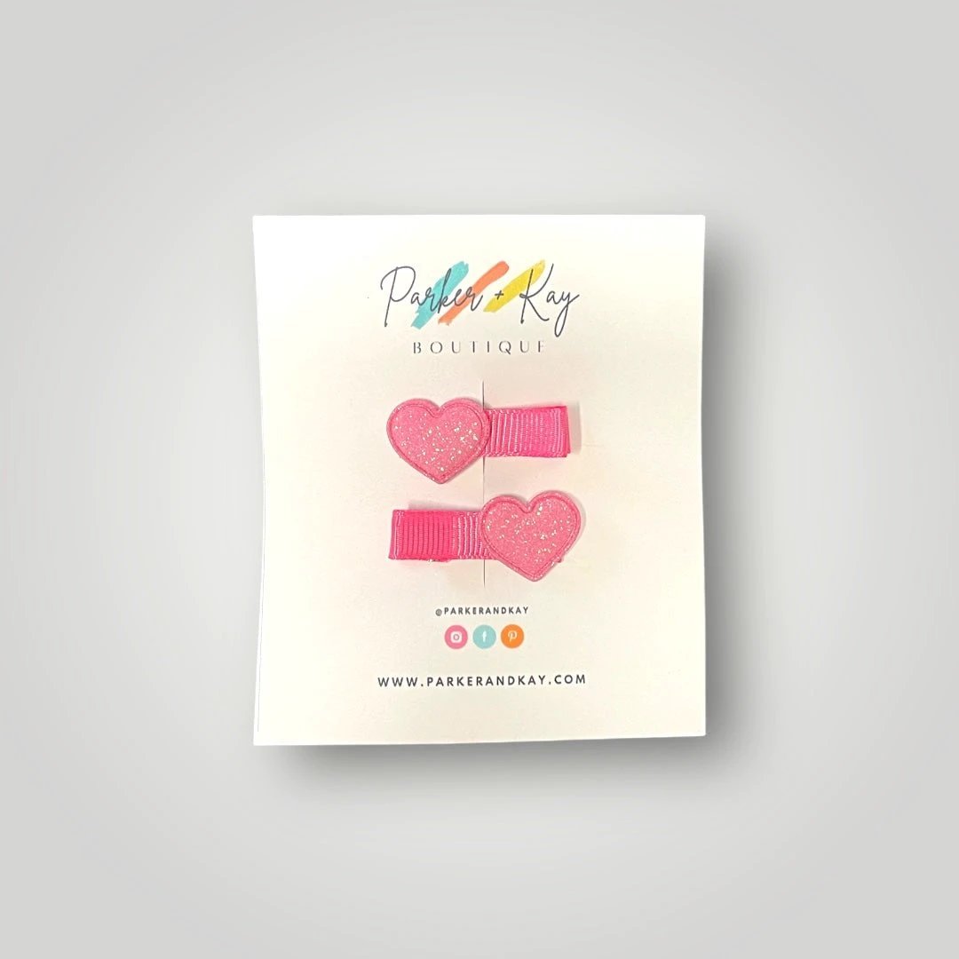 Little Heart Hair Clips by Parker + Kay Creative
