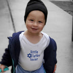 Little Latke Lover Chanukah Baby Bodysuit or Toddler Tee Shirt by Salt Sparkle Shalom