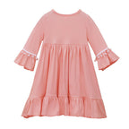 Little Muslimah Girls Dress & Hijab Set with Pom-Pom Trim (MKG028)