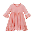 Little Muslimah Girls Dress & Hijab Set with Pom-Pom Trim (MKG028)