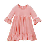Little Muslimah Girls Dress & Hijab Set with Pom-Pom Trim (MKG028) La Vie Bien Little Muslimah Girls Dress & Hijab Set with Pom-Pom Trim (MKG028)