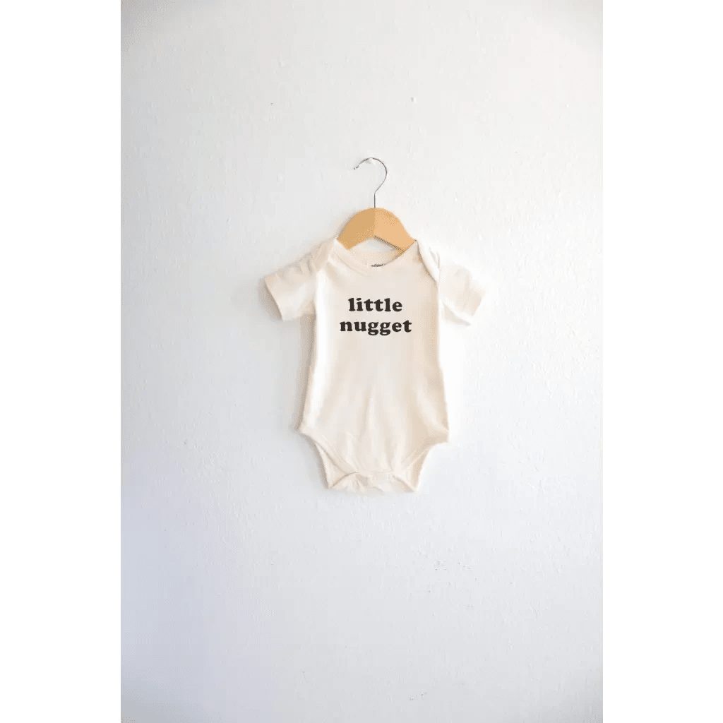 Little Nugget Organic Cotton Baby Bodysuit by Polished Prints