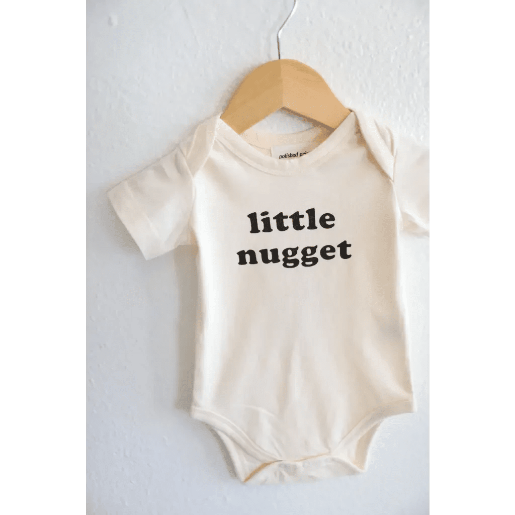 Little Nugget Organic Cotton Baby Bodysuit by Polished Prints