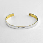 Live A Little Mixed Metals Cuff Bracelet Bracelets - Fashion La Vie Bien Live A Little Mixed Metals Cuff Bracelet