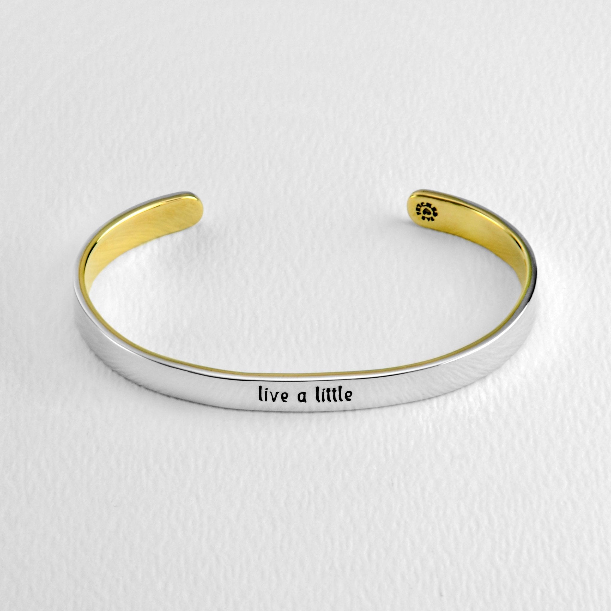 Live A Little Mixed Metals Cuff Bracelet Bracelets - Fashion La Vie Bien Live A Little Mixed Metals Cuff Bracelet