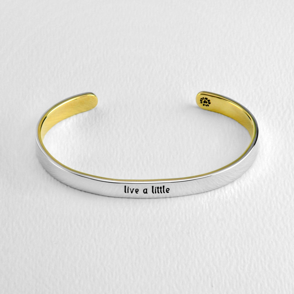 Live A Little Mixed Metals Cuff Bracelet Bracelets - Fashion La Vie Bien Live A Little Mixed Metals Cuff Bracelet