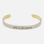Live In The Moment Mixed Metals Cuff Bracelet Bracelets - Fashion La Vie Bien Live In The Moment Mixed Metals Cuff Bracelet