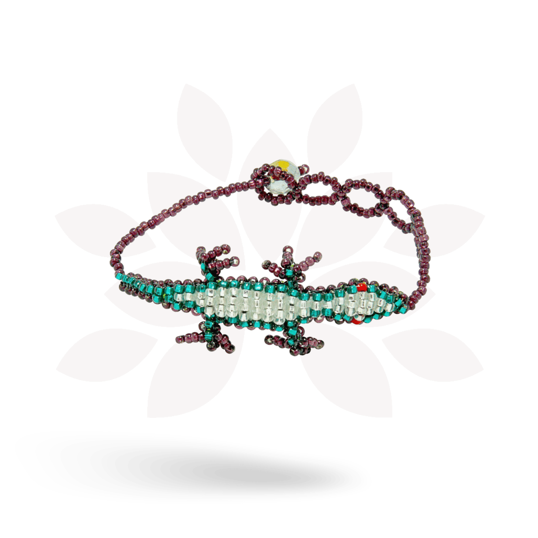 Lizard Seed Bead Kids Bracelet - Guatemala Bracelets La Vie Bien Lizard Seed Bead Kids Bracelet - Guatemala