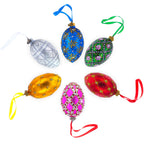 1898 Lilies of the Valley Royal in Blue Egg Glass Egg Christmas Ornament 4 Inches
