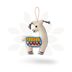 Llama Felted Embroidered Wool Handmade Ornament - Mexico Decor La Vie Bien Llama Felted Embroidered Wool Handmade Ornament - Mexico