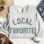 Local Favorite Crewneck Sweatshirt – Support Local, Stay Cozy Clothing La Vie Bien Local Favorite Crewneck Sweatshirt – Support Local, Stay Cozy