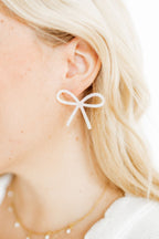Lola Bow Earrings - Iridescent