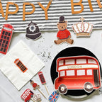 London Bus Shaped Dessert Plate, (8pcs)