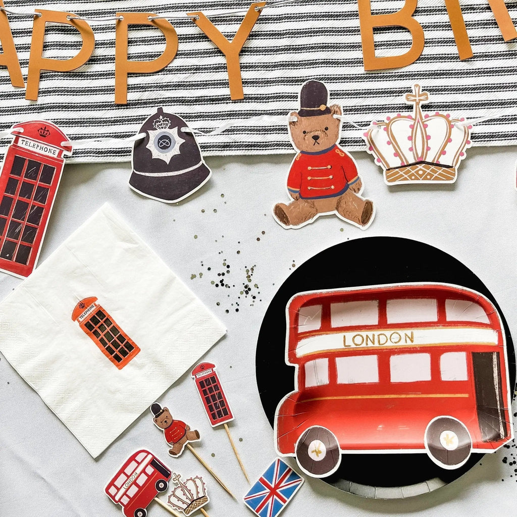 London Bus Shaped Dessert Plate, (8pcs) Die Cut Plate La Vie Bien London Bus Shaped Dessert Plate, (8pcs)