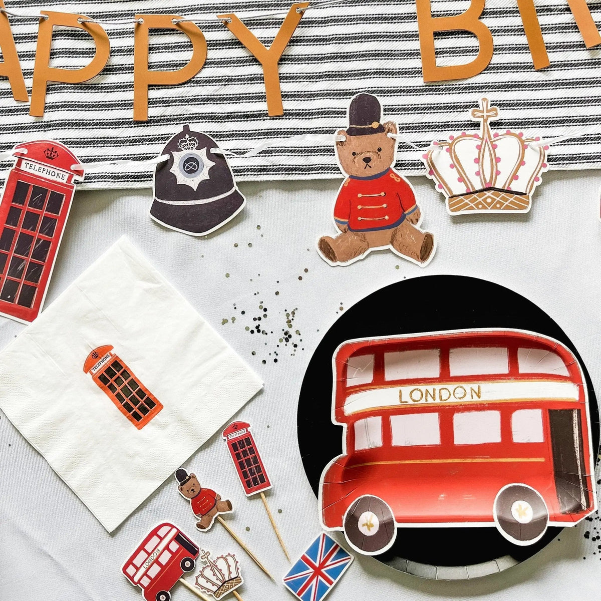 London Bus Shaped Dessert Plate, (8pcs) Die Cut Plate La Vie Bien London Bus Shaped Dessert Plate, (8pcs)