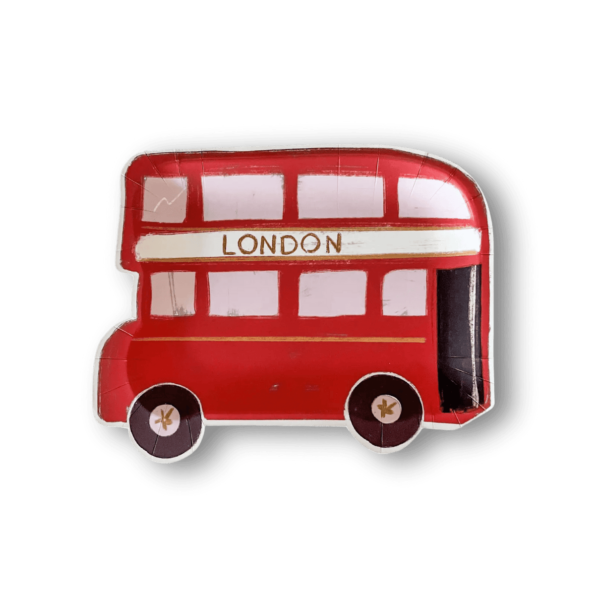 London Bus Shaped Dessert Plate, (8pcs) Die Cut Plate La Vie Bien London Bus Shaped Dessert Plate, (8pcs)