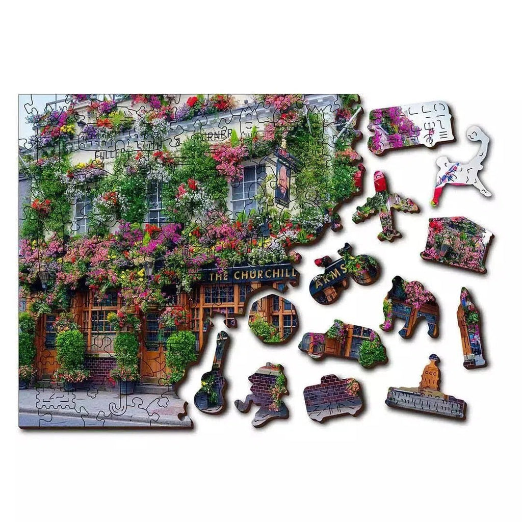London Pub 150 Piece Wood Jigsaw Puzzle Wooden City Jigsaw Puzzle La Vie Bien London Pub 150 Piece Wood Jigsaw Puzzle Wooden City