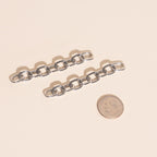 Long Chain Chunky Huggie Hoop Charms by Oh Clementine
